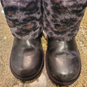 COPY - UGG Elle Animal Print Cuff Leather Boot